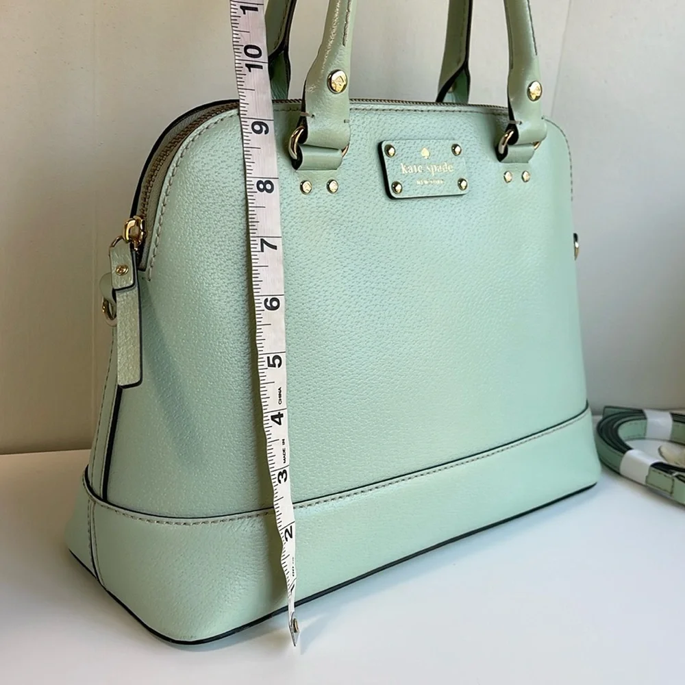 Kate Spade ♠️ Mint Green Genuine Leather Satchel Crossbody